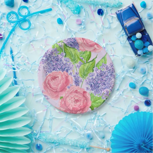 Waterverf pinda's en liezen papieren bordje (Feest)