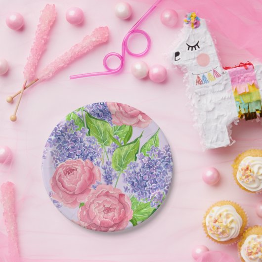 Waterverf pinda's en liezen papieren bordje (Feest)