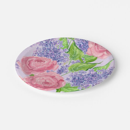 Waterverf pinda's en liezen papieren bordje (Gekanteld)