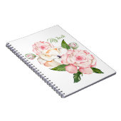 Waterverf pinda's in zachte kleuren notitieboek (Rechterzijde)