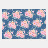 Waterverf pinda's Rozen Roze peach Inpakpapier Vel (Voorkant)