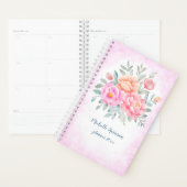 Waterverf pinda's Rozen Roze perforatie Planner (Display)