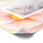 Waterverf Pinda's Rozen Roze Perzische foto Poster (Hoek)