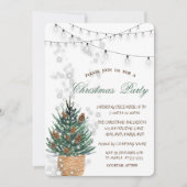 Waterverf Pine-boom, Pine-kerst Kaart (Voorkant)