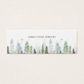 Waterverf Pine Bossen die Hoops Stud Mini Kaart ve (Voorkant)