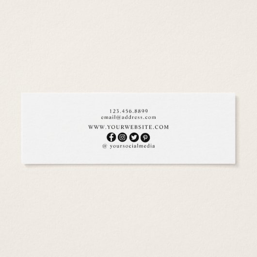 Waterverf Pine Bossen die Hoops Stud Mini Kaart ve (Achterkant)