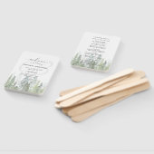 Waterverf Pine Bossen Forest Wedding Programme Handwaaier (Niet-gemonteerd)