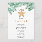 Waterverf Pine Bough Winter Wedding Zitting Grafie Kaart (Voorkant)