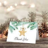 Waterverf Pine Boughs Winter Wedding Foto Bedankkaart