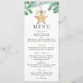 Waterverf Pine Boughs Winter Wedding Menu Kaarten (Voorkant)