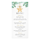 Waterverf Pine Boughs Winter Wedding Menu Kaarten (Voorkant)