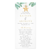 Waterverf Pine Boughs Winter Wedding Programma (Voorkant)