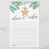 Waterverf Pine Boughs Winteradvies & Wens (Voorkant)