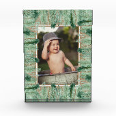 Waterverf Pine Branch Border Fotoblokken (Voorkant)