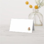 Waterverf Pine Cone Place Card Plaatskaartje (Voorkant)