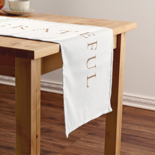 Waterverf Pine Cone Thankful Table Runner Lange Tafelloper (Voorbeeld)