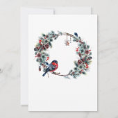 Waterverf Pine Cones Branch Holiday Luncheon Kaart (Achterkant)