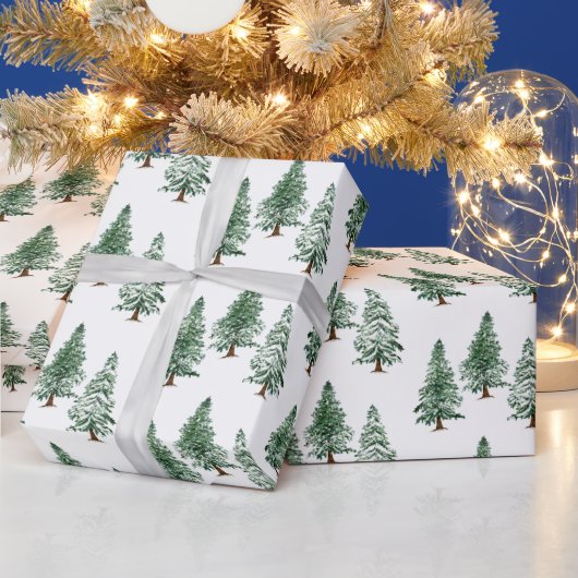 Waterverf Pine Cones kerstboomvakantie Cadeaupapier (Feestdagen)