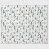 Waterverf Pine Cones kerstboomvakantie Cadeaupapier (Vlak)