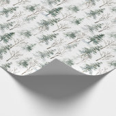 Waterverf Pine Cones kerstboomvakantie Cadeaupapier (Hoek)