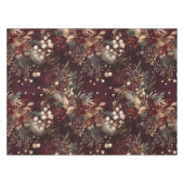 Waterverf Pine en Berry vakantie bloemenpatroon Tafelkleed (Voorkant (Horizontaal))