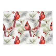 Waterverf Pine en Cardinals Vakantie