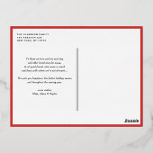 Waterverf Pine en Holly Wreath Gelukkig Nieuwjaar Folie Feestdagen Briefkaart (Achterkant)