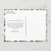 Waterverf Pine en Pine Cones Foto Kerst Feestdagenkaart (Achterkant)