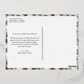 Waterverf Pine en Pine Cones Foto Kerst Folie Feestdagen Briefkaart (Achterkant)