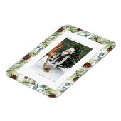 Waterverf Pine en Pine Cones Foto Kerst Magneet (Linkerzijde)