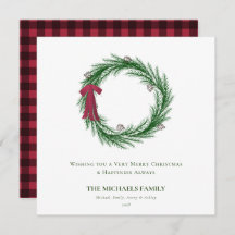 Waterverf Pine en Pine Cones Kerstfeestdag