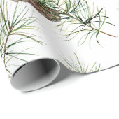 Waterverf Pine en Pinecones Holiday Cadeaupapier (Rol Hoek)