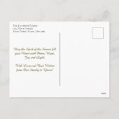 Waterverf Pine & Eucalyptus Vrolijk Kerstfeest Fot Feestdagenkaart (Achterkant)