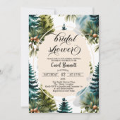 Waterverf Pine Forest Elegant Vrijgezellenfeest Kaart (Voorkant)