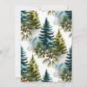Waterverf Pine Forest Elegant Vrijgezellenfeest Kaart (Achterkant)