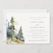 Waterverf Pine Forest Landscape repetitie diner Kaart (Voorkant)