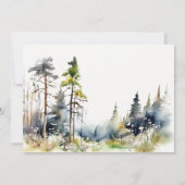 Waterverf Pine Forest Landscape repetitie diner Kaart (Achterkant)
