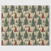  Waterverf Pine Green Tree Christmas Cadeaupapier (Vlak)