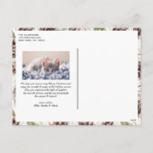 Waterverf Pine Kegels Foto Kerst Feestdagenkaart (Achterkant)