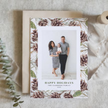  Waterverf Pine Kegels Foto Kerst