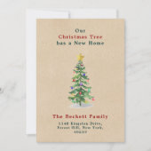 Waterverf Pine-kerstboom - Nieuw startpunt Feestdagenkaart (Voorkant)