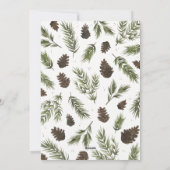Waterverf Pine Kerstkaart (Achterkant)