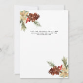 Waterverf Pine-kerstkaart (Achterkant)