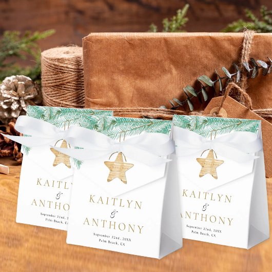 Waterverf Pine koopt kerstbruiloft Bedankdoosjes