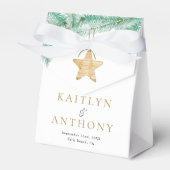 Waterverf Pine koopt kerstbruiloft Bedankdoosjes (Voorkant Zijde)