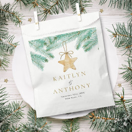 Waterverf Pine koopt kerstbruiloft Bedankzakje