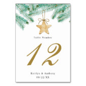 Waterverf Pine koopt kerstbruiloft Kaart (Voorkant)