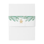 Waterverf Pine koopt kerstbruiloft Uitnodigingen Wikkel (Achterkant Voorbeeld)