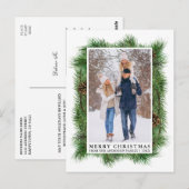 Waterverf Pine Lijst Familie Foto Vakantie Briefkaart (Voorkant / Achterkant)