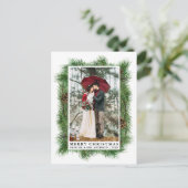 Waterverf Pine Lijst Weddenschap Foto Briefkaart (Staand voorkant)